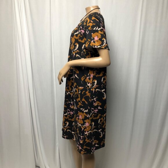 Nine West Dress Womens Size XL Floral Print V-Neck Comfy Short Sleeve - Picture 3 of 8